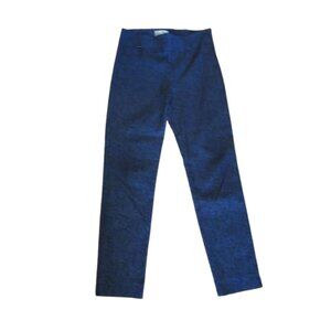 Joseph Ribkoff Size 12 Blue Textured Pattern Slim Fit Pants